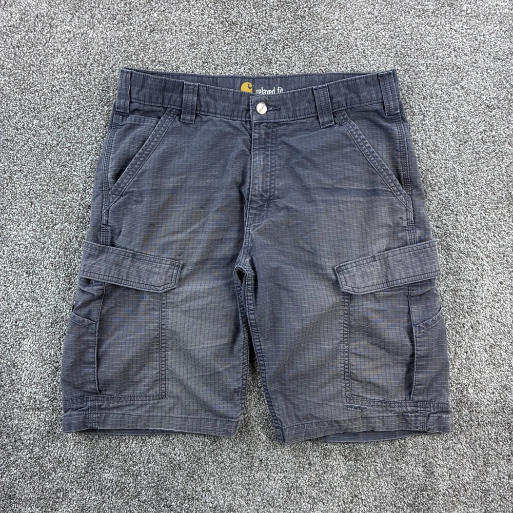 Carhartt Cargo Shorts Mens 32 Gray Ripstop Force‎ Broxton Relaxed Fit 103543-029